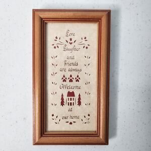 Designs With Scissors Scherenschnitte Love Laughter And Friends Welcome 1990